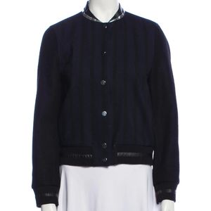 MAJE Virgin Wool Bomber Jacket